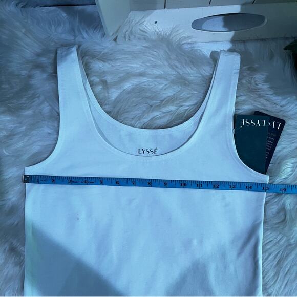 NEW Lysse Spandex Longline Scoop Neck Wide Strap Shape Wear Tank Top White S NWT - Picture 16 of 16